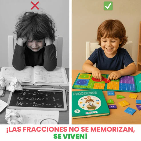Libro Montessori Didáctico Magnético de Fracciones - Lumexia